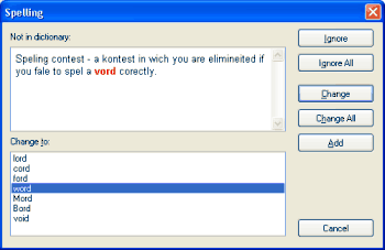 ������ �������� ���������� � ����� Microsoft Word, ������������ ��� HunSpell, ASpell, LS Speller