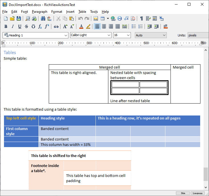 Документ Microsoft Word, открытый в редакторе TRichView Документ Microsoft Word, открытый в редакторе TRichView