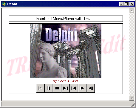  : TMediaPlayer  TPanel,     AVI